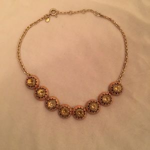 J. Crew Factory Amber and Gold Necklace